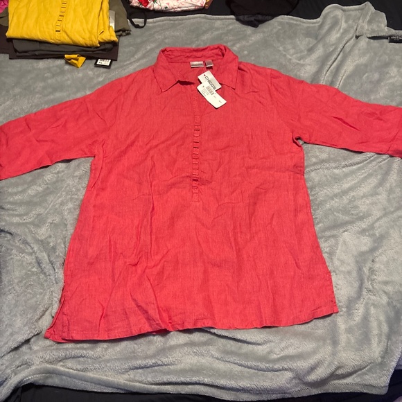 Chicos strawberry linen shirt - Picture 3 of 3